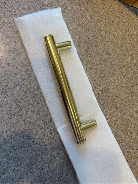 Rejuvenation Altona 6” Drawer Pull in Aged Brass